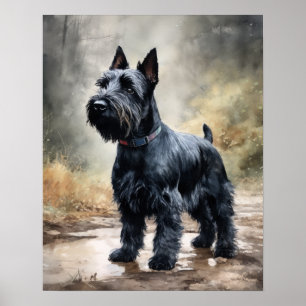 Scottish Terrier Dog Art Print Poster