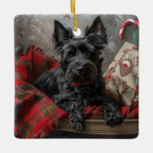 Scottish Terrier Dog Christmas Keramikornament