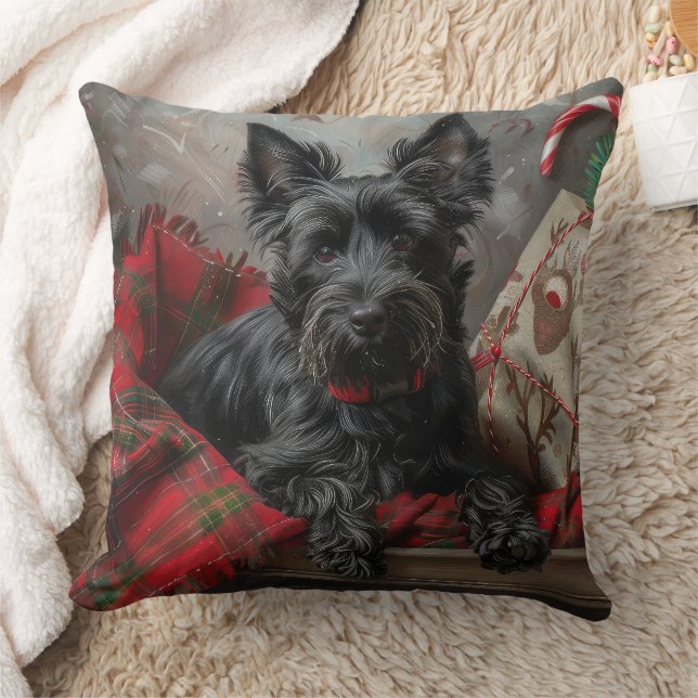 Scottish Terrier Dog Christmas Kissen (Decke)