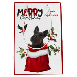 Scottish Terrier Dog Christmas Mittlere Geschenktüte
