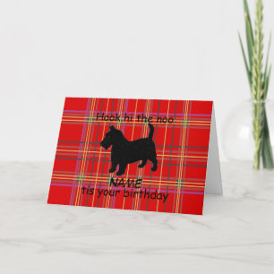 Scottish Terrier Dog Customize Card, Schotte Diale Karte