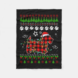 Scottish Terrier Dog Funny Xmas Ugly Sweater Chris Fleecedecke