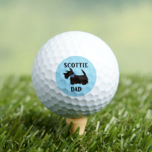 Scottish Terrier Dog Golf Balls, Scottie Vater Golfball