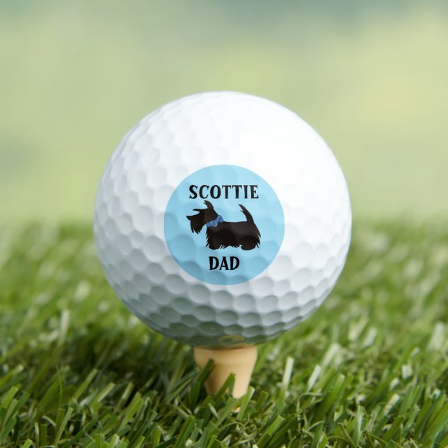 Scottish Terrier Dog Golf Balls, Scottie Vater Golfball (Insitu T-Shirt)
