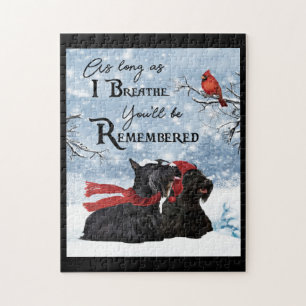 Scottish Terrier Dog Memorial Puzzle