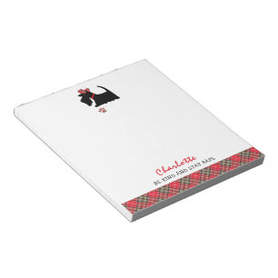 Scottish Terrier Dog Niedlich Personalisiert Notizblock