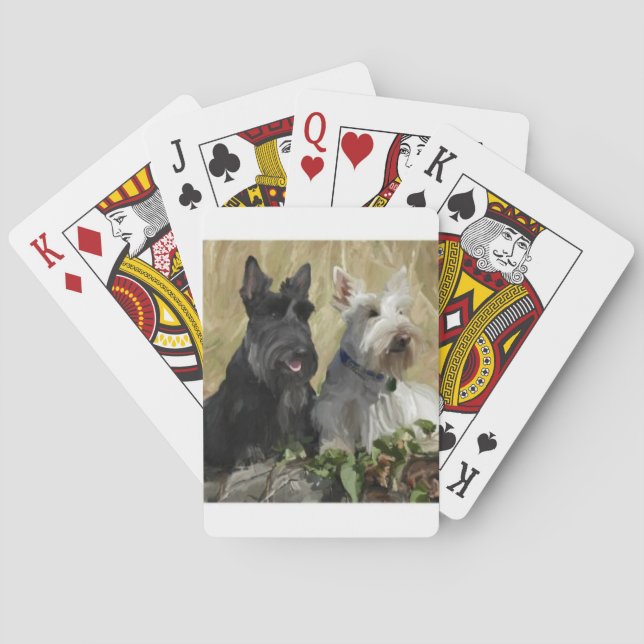 Scottish Terrier Dog Playing Cards Spielkarten (Rückseite)