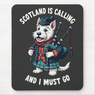 Scottish Terrier Dog Scotland ruft an und ich muss Mousepad