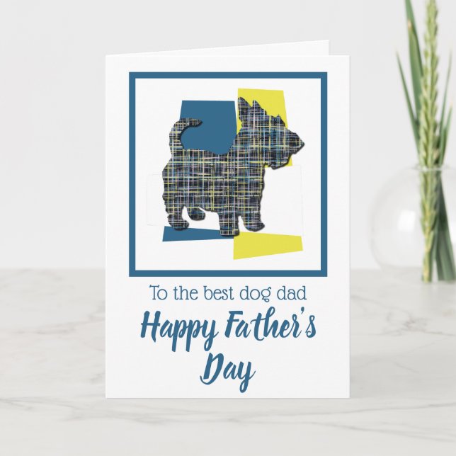 Scottish Terrier Dog TriColor Father's Day Karte (Vorderseite)