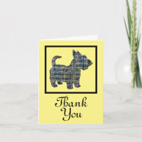 Scottish Terrier Dog Vielen Dank für Ihre Grußkart