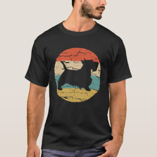 Scottish Terrier Dog Vintag Mama Vater Retro T-Shirt