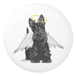 Scottish Terrier Engel Keramikknauf