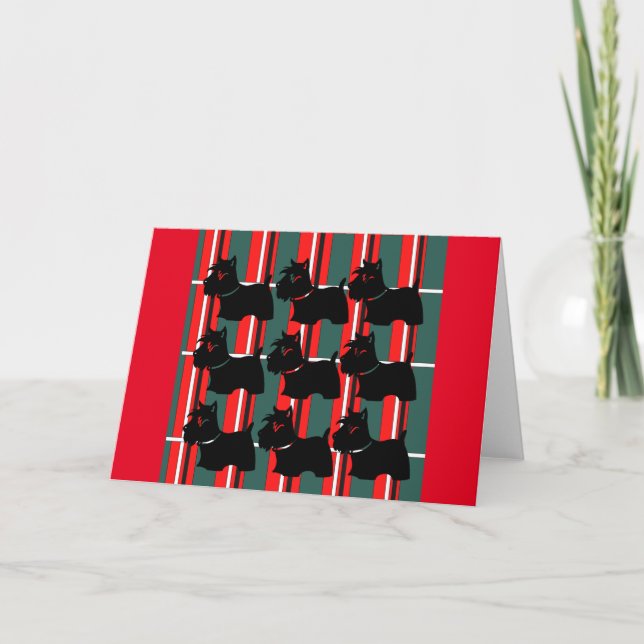 SCOTTISH TERRIER FEIERTAGSKARTE (Vorderseite)