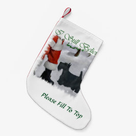 Scottish Terrier glaubte Weihnachten Kleiner Weihnachtsstrumpf