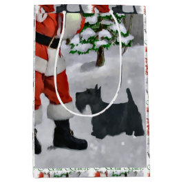 Scottish Terrier glaubte Weihnachten Mittlere Geschenktüte