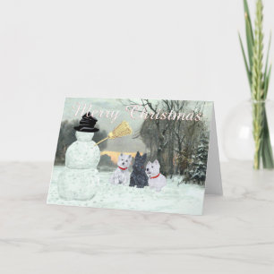 Scottish Terrier Grußkarte Feiertagskarte