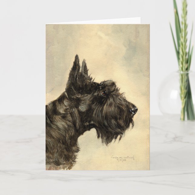 Scottish Terrier Grußkarte Karte (Vorderseite)