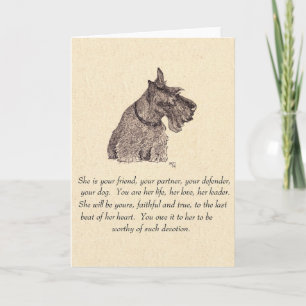 Scottish Terrier Grußkarte Karte
