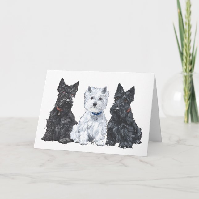 Scottish Terrier Grußkarte Karte (Vorderseite)