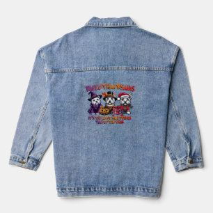Scottish Terrier Halloween Erntedank Weihnachten Jeansjacke