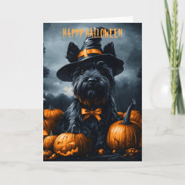 Scottish Terrier Halloween Karte