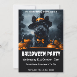 Scottish Terrier Halloween-Party Einladung