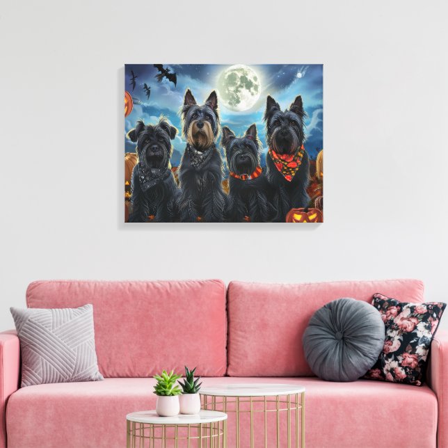 Scottish Terrier Halloween Spooky Leinwanddruck (Insitu (Wohnzimmer))