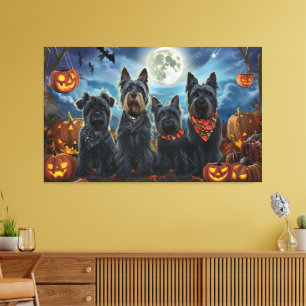 Scottish Terrier Halloween Spooky Leinwanddruck