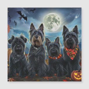Scottish Terrier Halloween Spooky Magnetkarte