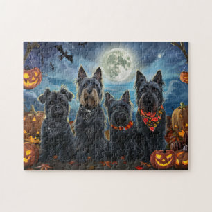 Scottish Terrier Halloween Spooky Puzzle