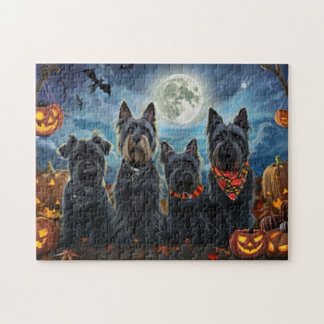 Scottish Terrier Halloween Spooky Puzzle (Horizontal)