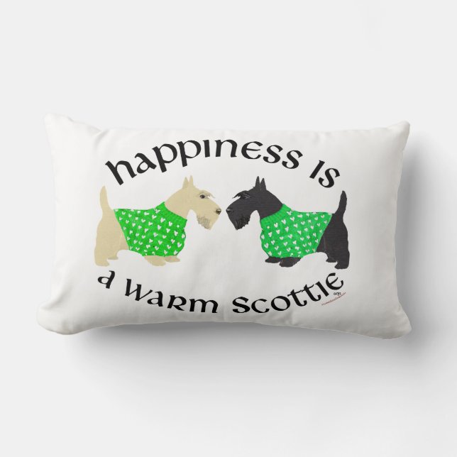 Scottish Terrier Happiness Pillow Lendenkissen (Vorderseite)
