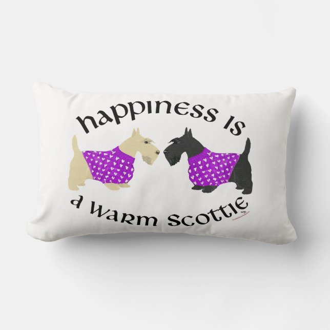 Scottish Terrier Happiness Pillow Lendenkissen (Vorderseite)