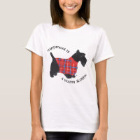 Scottish Terrier Happiness - Red Kariert Sweater