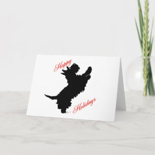 Scottish Terrier Happy Holidays Feiertagskarte