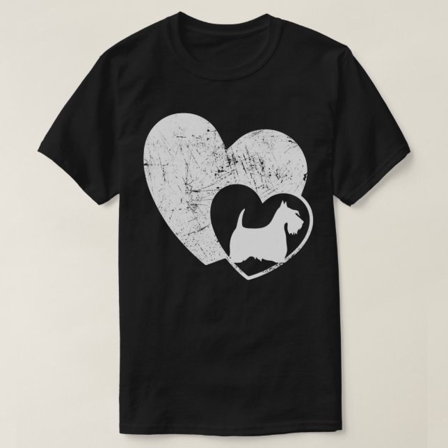 Scottish Terrier Heart Dog  T-Shirt (Design vorne)