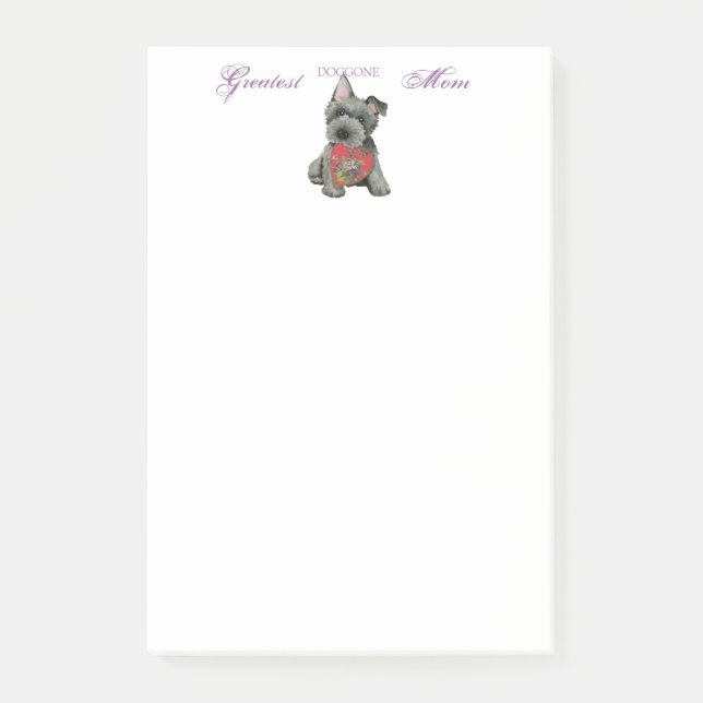 Scottish Terrier Heart Mama Post-it Notes Post-it Klebezettel (Vorderseite)