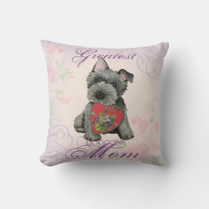 Scottish Terrier Heart Mama Throw Kissen