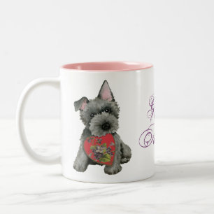Scottish Terrier Heart Mama Zwei-Tone-Kaffee-Tasse Zweifarbige Tasse