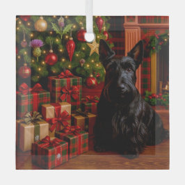 Scottish Terrier Holiday Ornament Aus Glas
