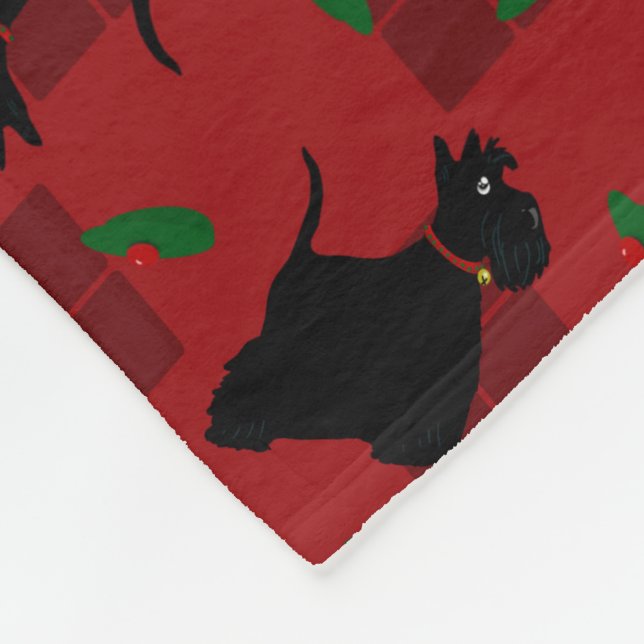 Scottish-Terrier-Hunde und Tam O'Shanter Fleecedecke (Ecke)