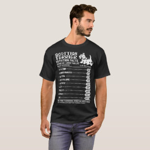 Scottish-Terrier-Hundenahrungs-Tatsachen-T-Shirt T-Shirt