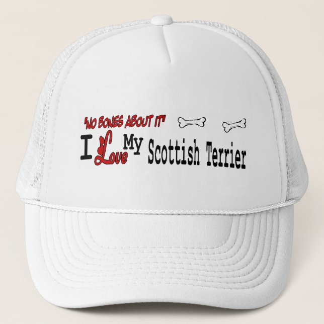 Scottish Terrier (I-Liebe) Hat Truckerkappe (Vorderseite)
