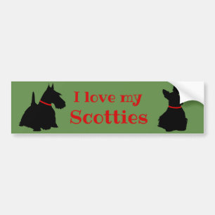 Scottish Terrier, I Liebe my Scottish/Black Autoaufkleber
