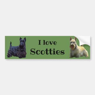Scottish Terrier, I Liebe, weiß/schwarz Autoaufkleber