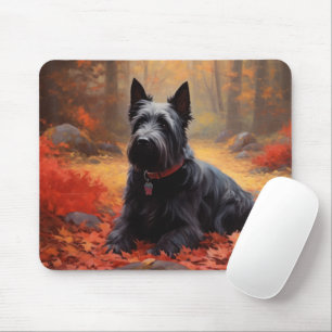 Scottish Terrier im Herbst Leaves Fall Inspiriert Mousepad