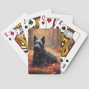 Scottish Terrier im Herbst Leaves Fall Inspiriert Spielkarten