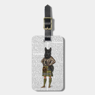 Scottish Terrier in Kilt Gepäckanhänger