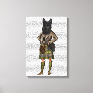 Scottish Terrier in Kilt Leinwanddruck