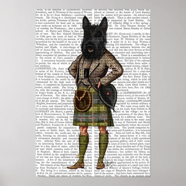 Scottish Terrier in Kilt Poster (Vorne)